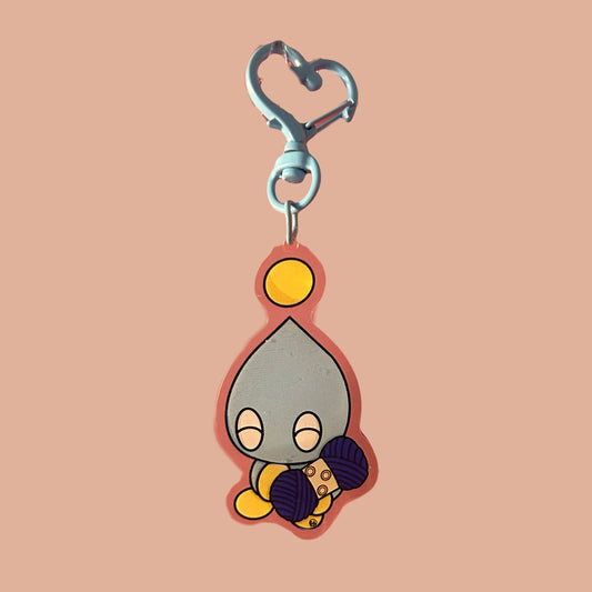 baby blue sticker and keychain