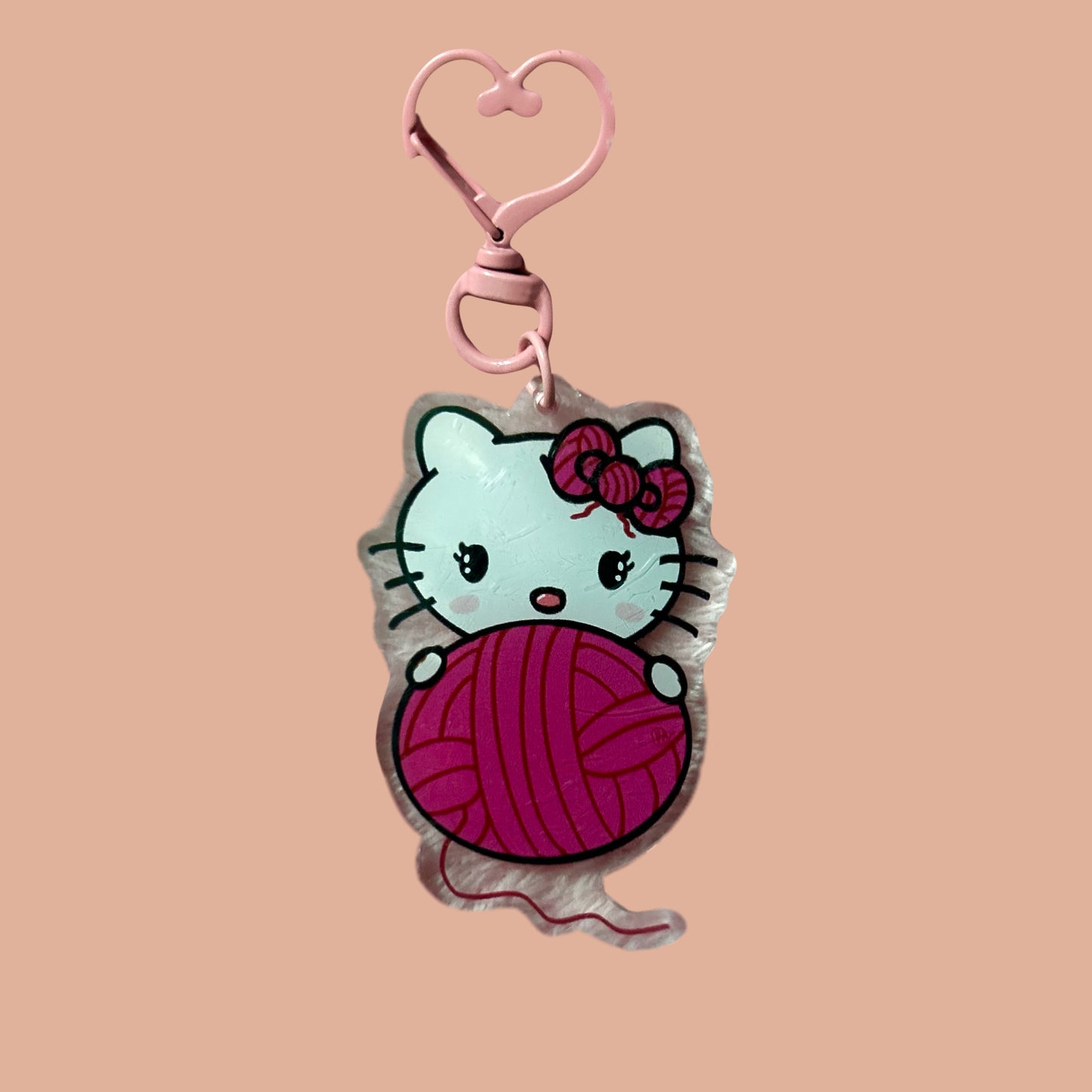 kitty sticker and keychain