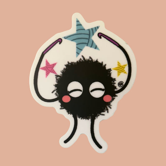 dust ball sticker and keychain