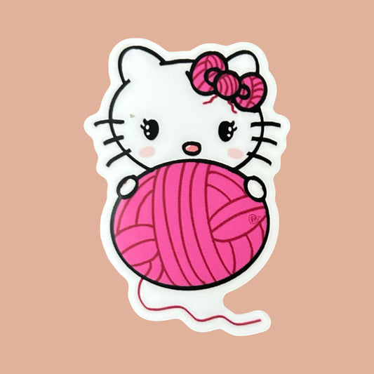 kitty sticker and keychain