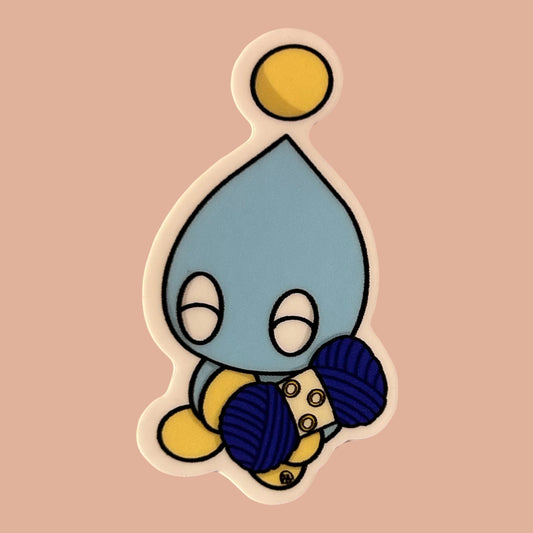 baby blue sticker and keychain
