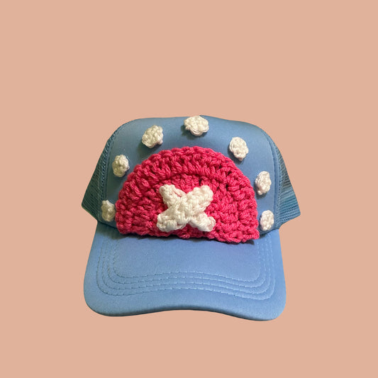 doctor crochet trucker hat