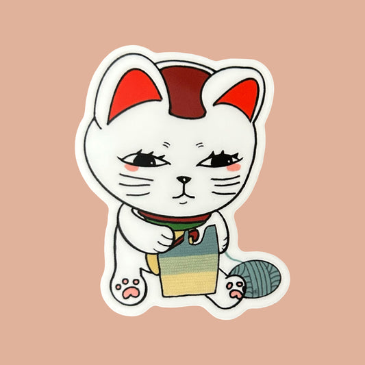 lucky cat stickers and keychain
