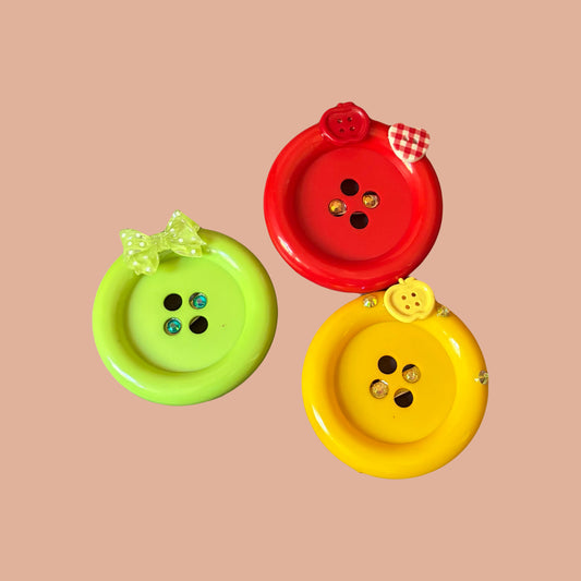 big button hair clip pins