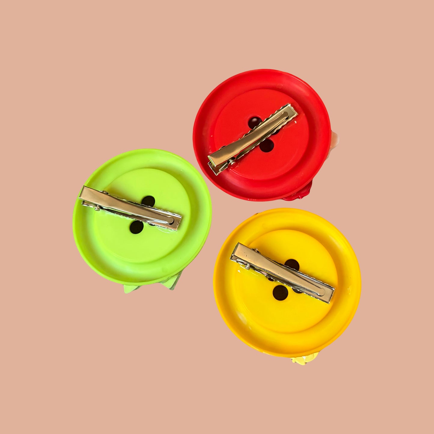 big button hair clip pins